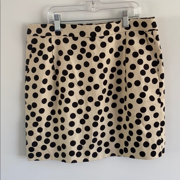 J. CREW cotton polka dot mini skirt 4 lined - Picture 3 of 5